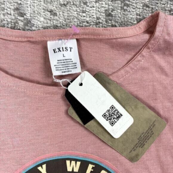 NEW Exist Key West Florida Open Shoulder Sleeve 100% Cotton Shirt Size Large - Picture 3 of 7